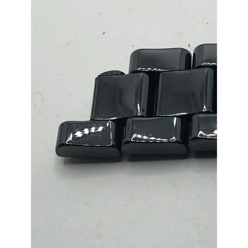 Michael Kors Watch Parts Black Ceramic Partial Band 20mm Links No Clasp PJ186